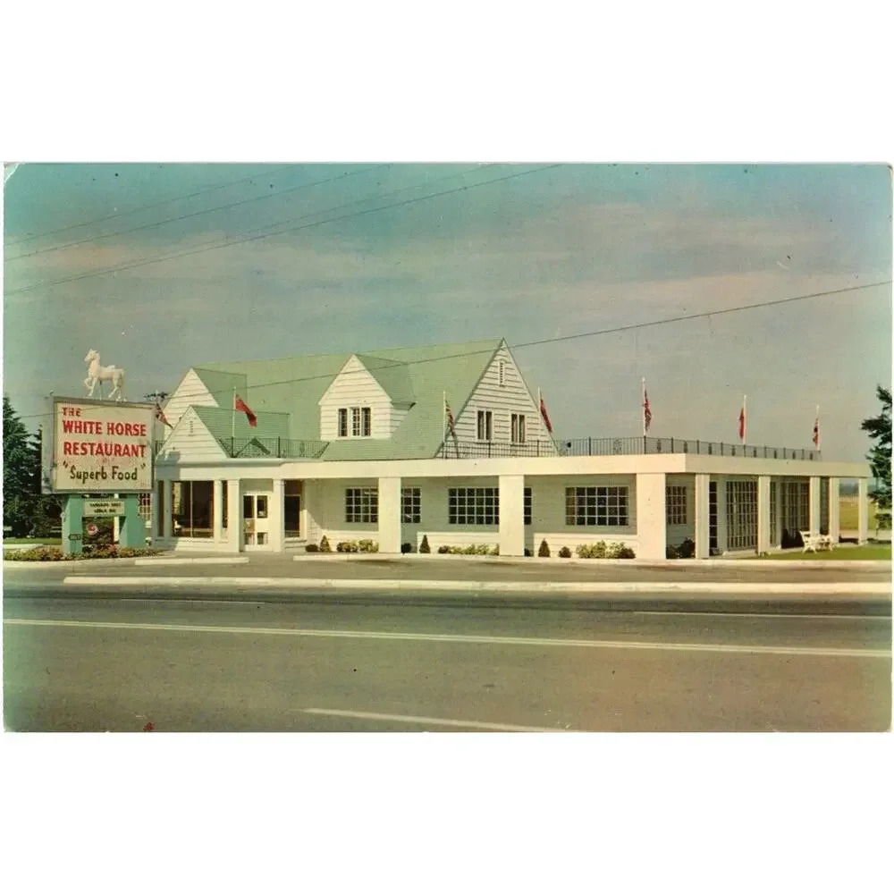 The White Horse Restaurant Paris, Ontario, Canada Postcard